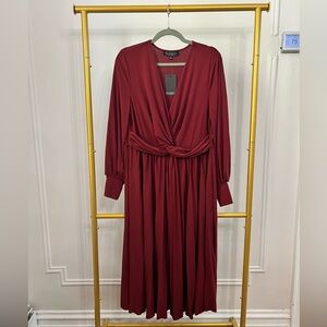 NWT Deep Red/ Burgundy Long Sleeve Dress